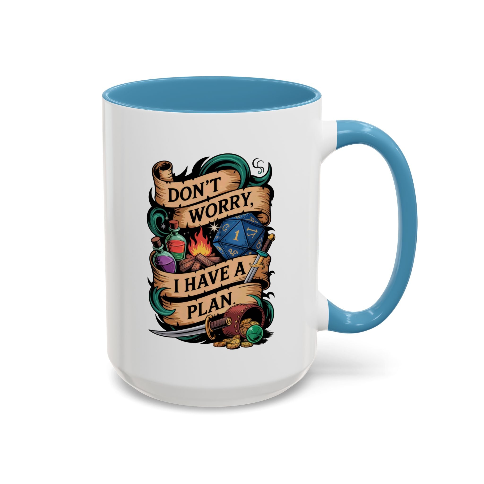 DnD Coffee Mug | Don't Worry I Have a Plan Dungeons and Dragons Gift