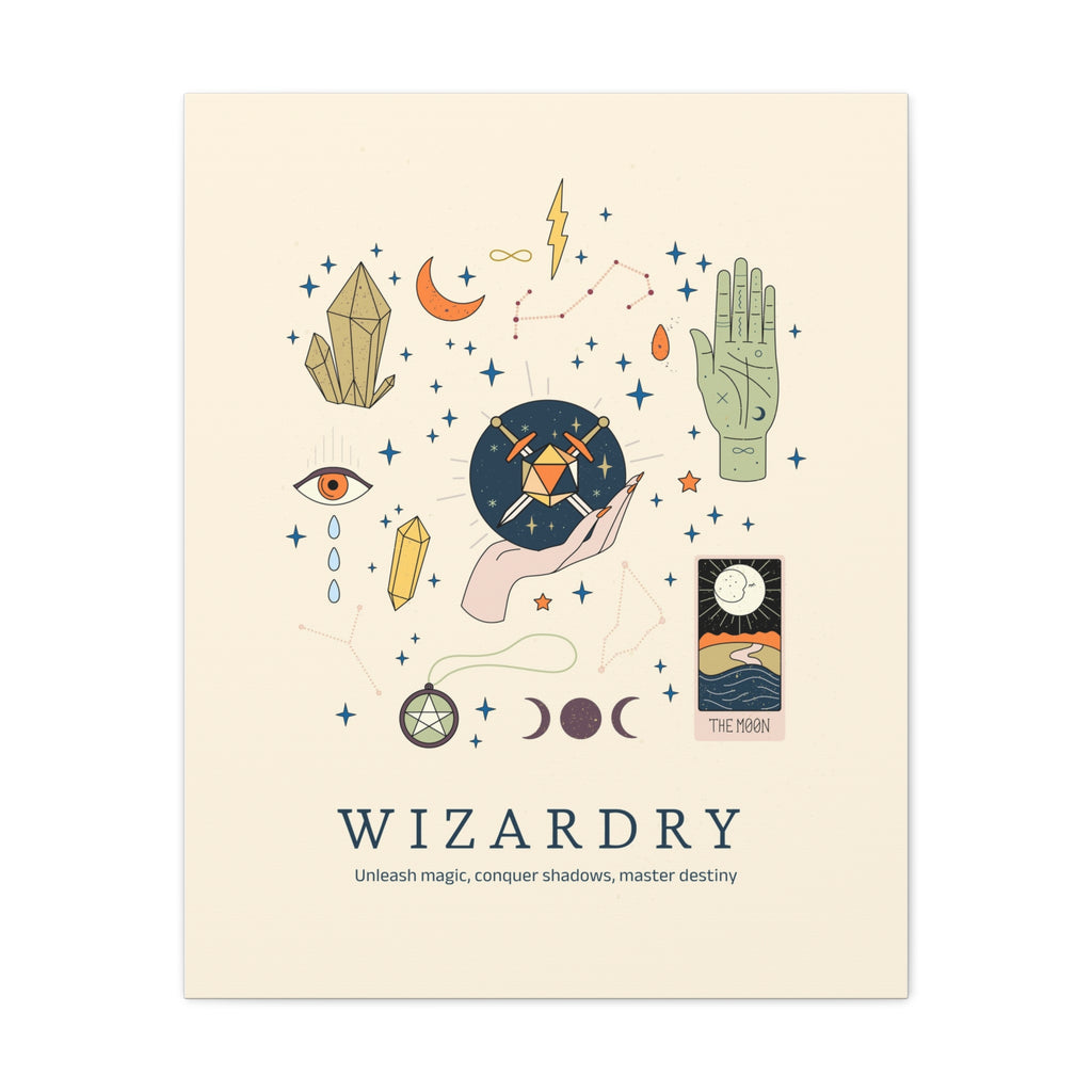 DnD Wizardry Wall Art | Dungeons and Dragons Poster, DnD Gifts, D20 Prints, DnD Wall Decor for Game