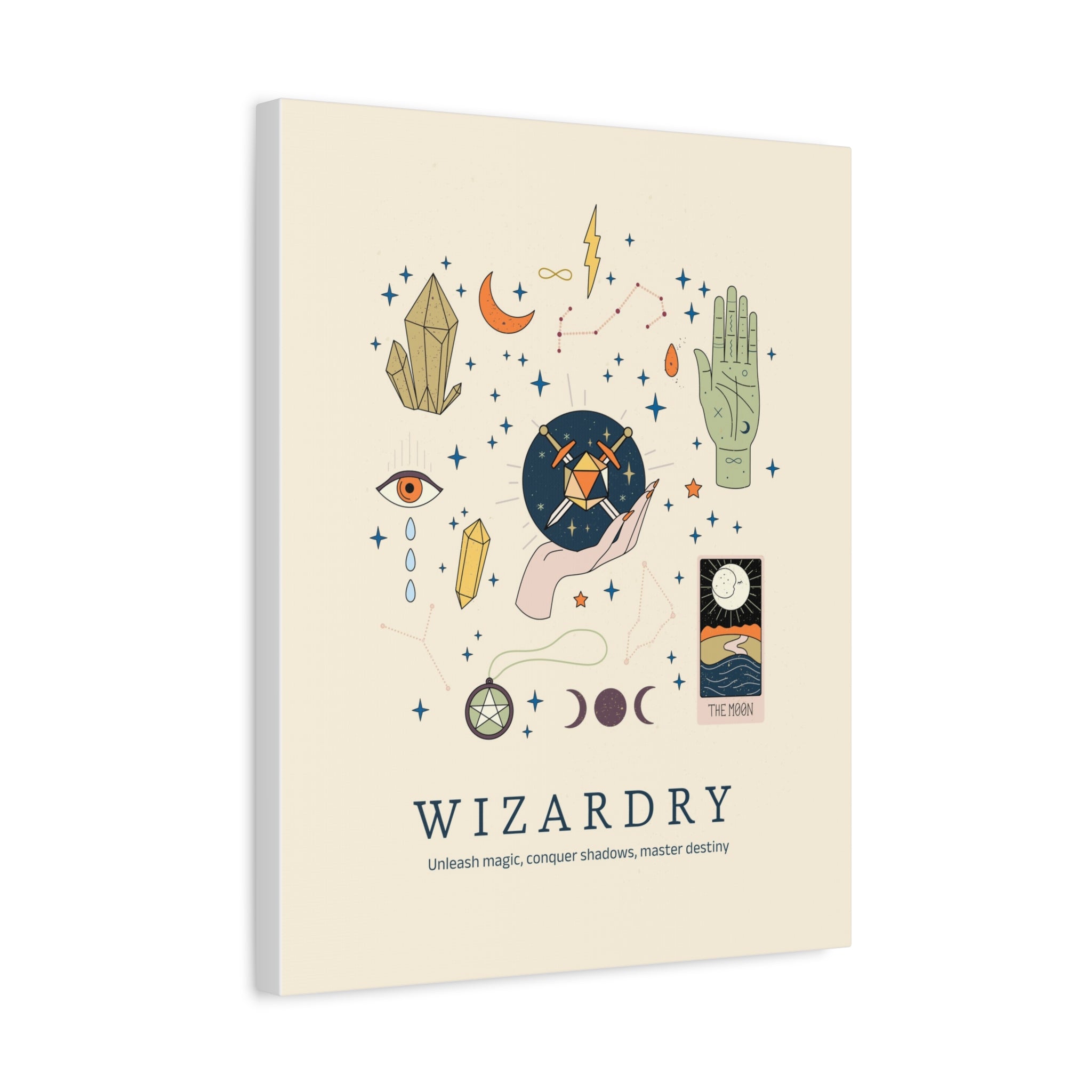 DnD Wizardry Wall Art | Dungeons and Dragons Poster, DnD Gifts, D20 Prints, DnD Wall Decor for Game