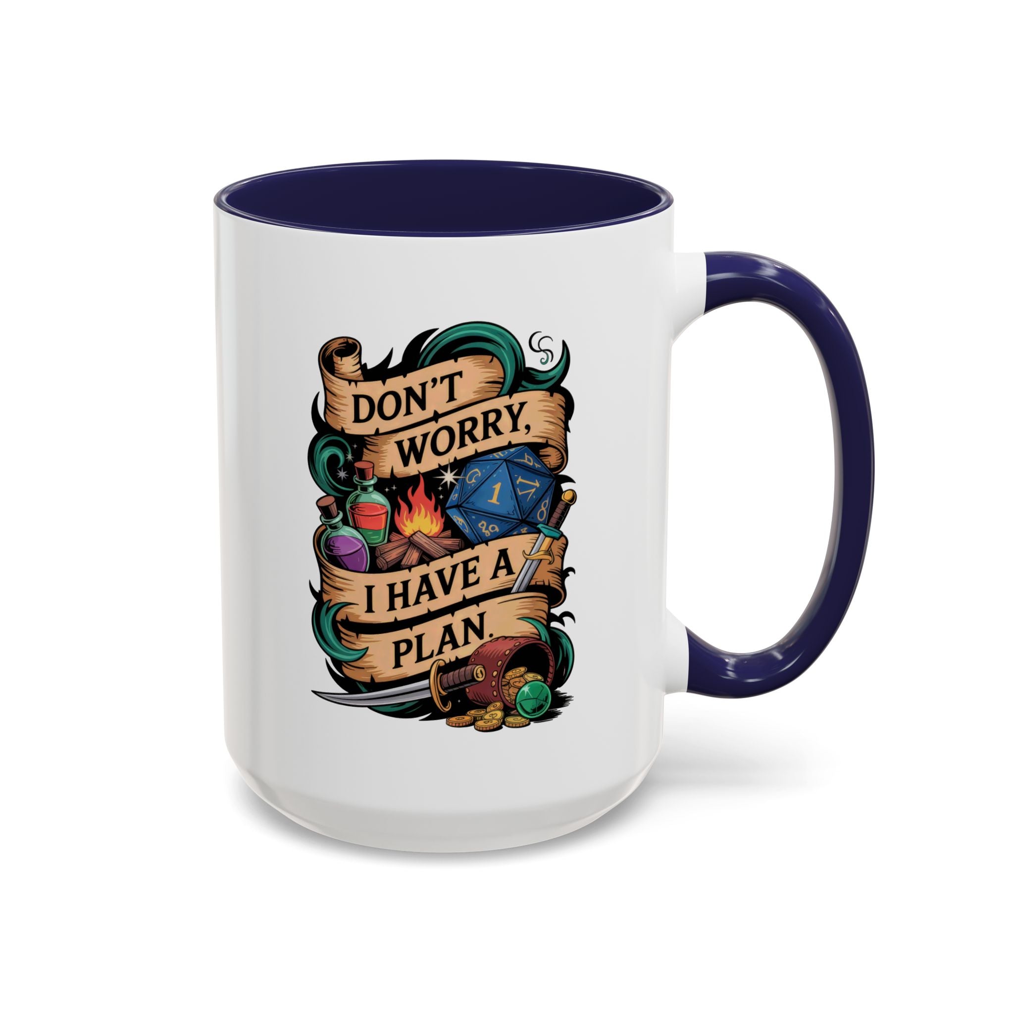 DnD Coffee Mug | Don't Worry I Have a Plan Dungeons and Dragons Gift