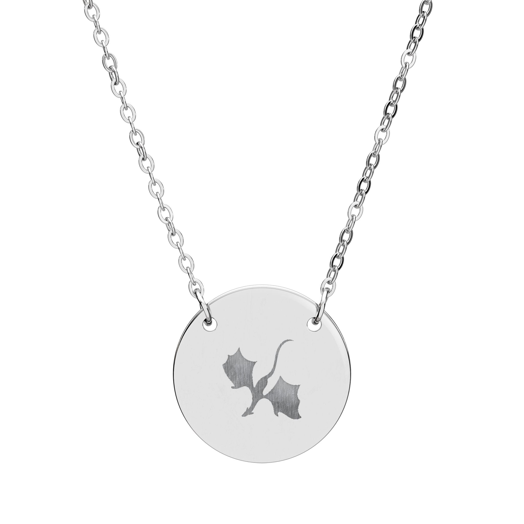 Engraved Circle Necklace - Dragon Rider Romantasy