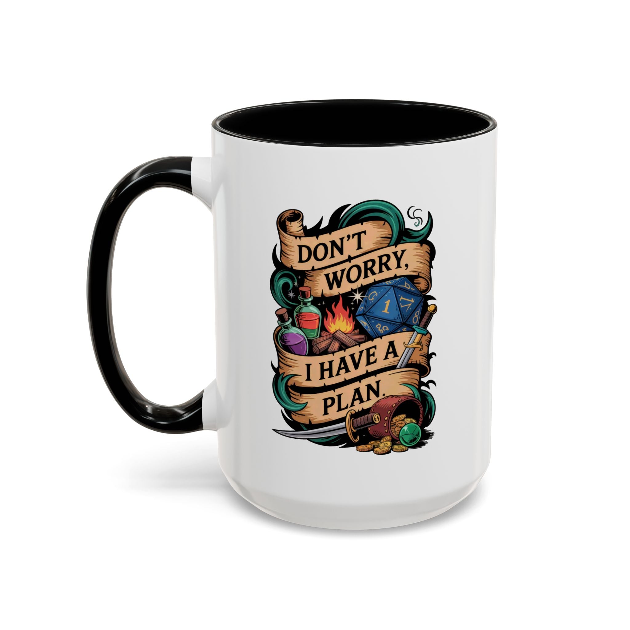 DnD Coffee Mug | Don't Worry I Have a Plan Dungeons and Dragons Gift