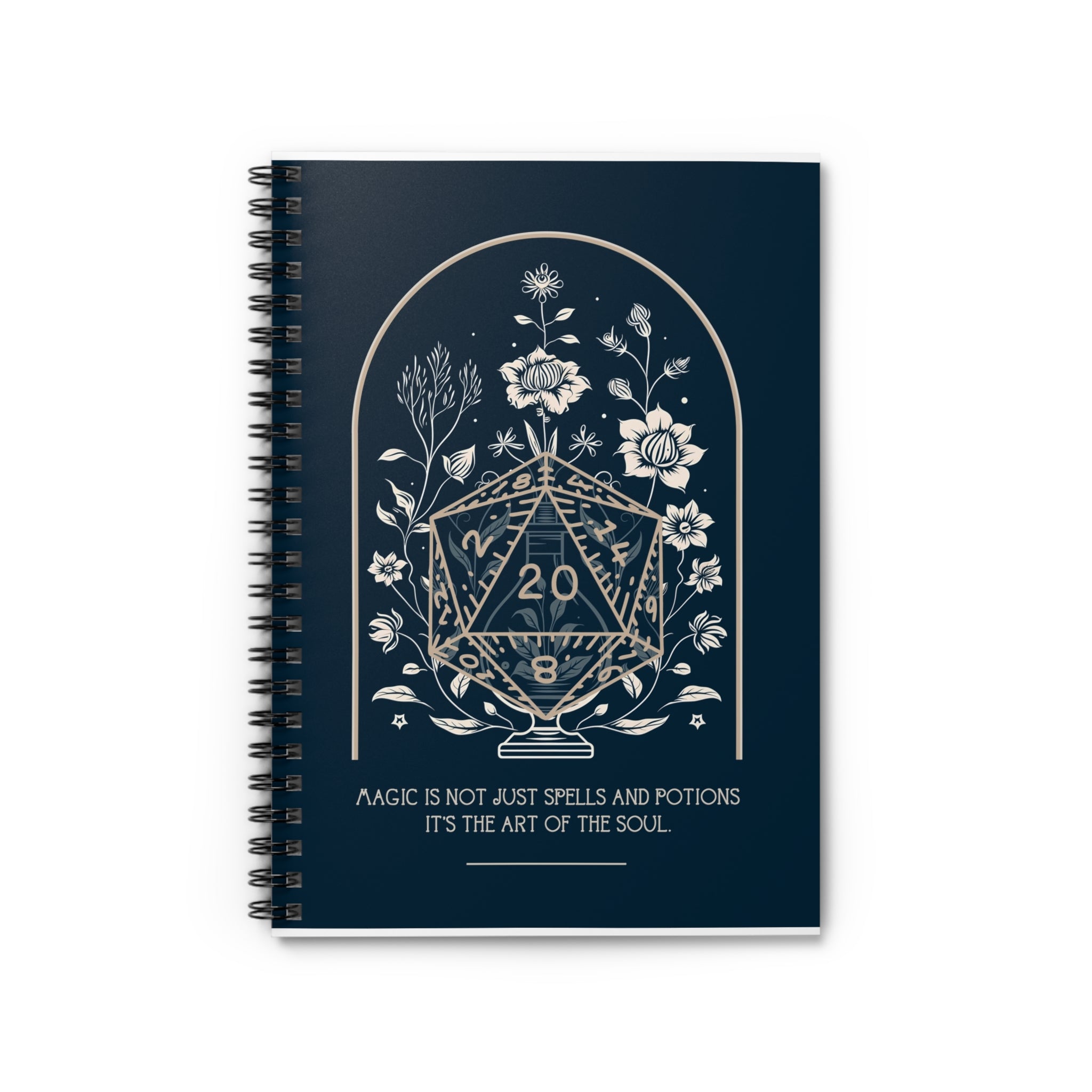 D20 DnD Spiral Notebook | Dungeons and Dragons Birthday Christmas Valentines Gifts