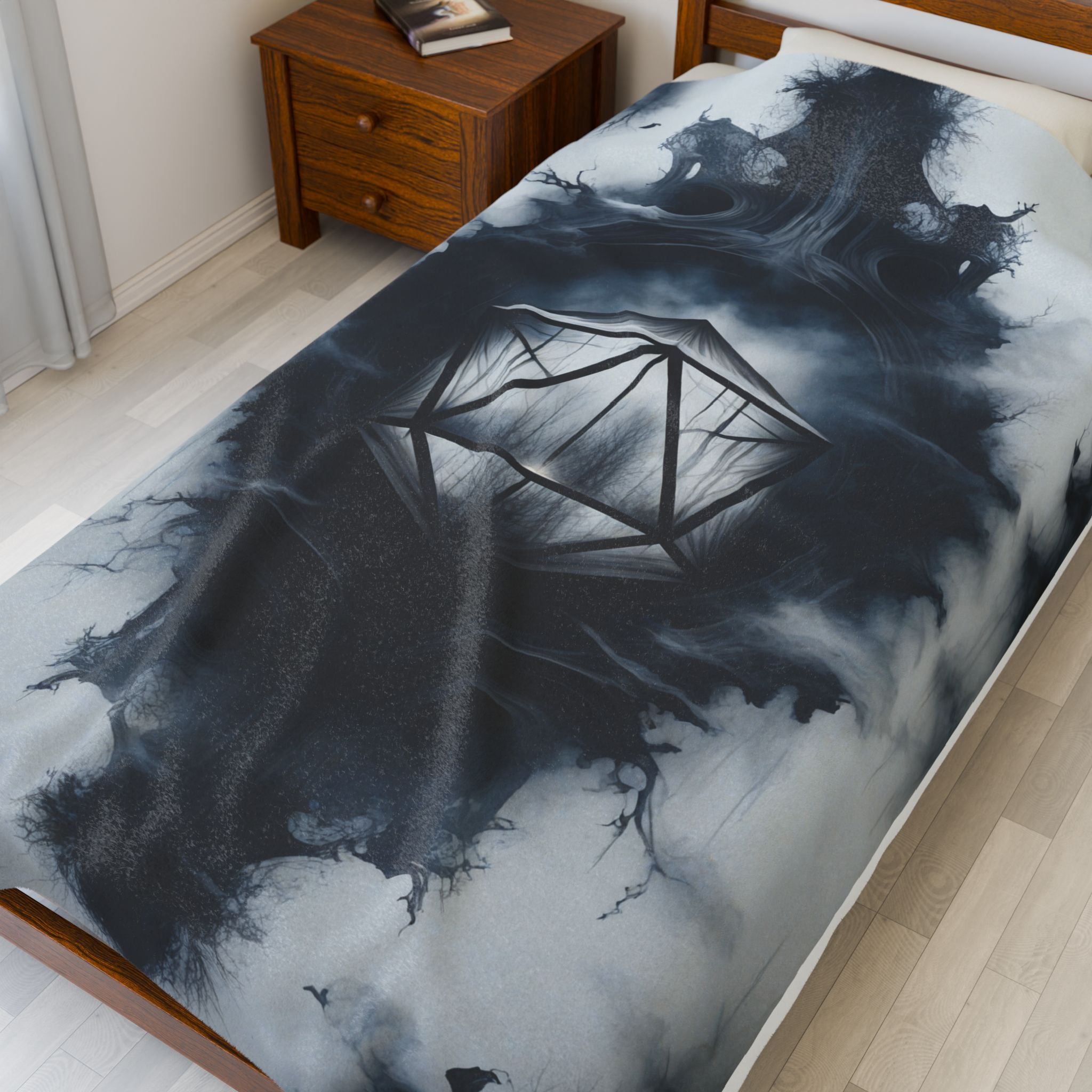 Dungeons and Dragons Velveteen Plush Blanket | DnD blanket, D20 Blanket, Dnd Gifts, DnD bedding, Nerdy Blanket, Gaming blanket, D&D bedding