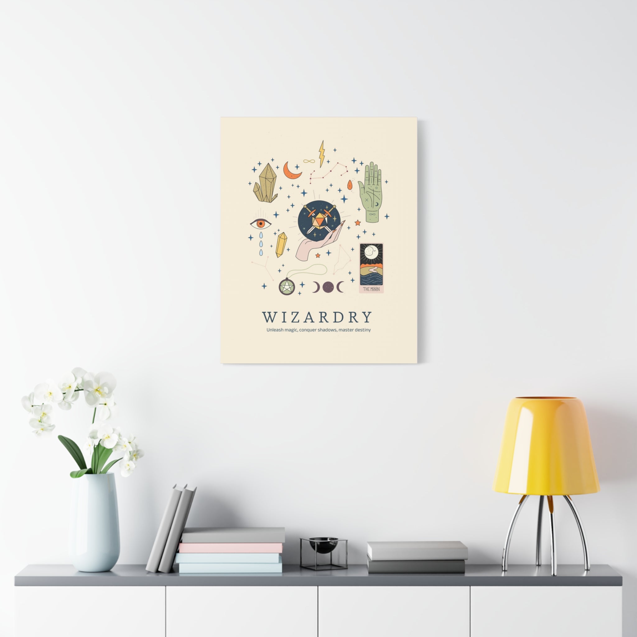 DnD Wizardry Wall Art | Dungeons and Dragons Poster, DnD Gifts, D20 Prints, DnD Wall Decor for Game