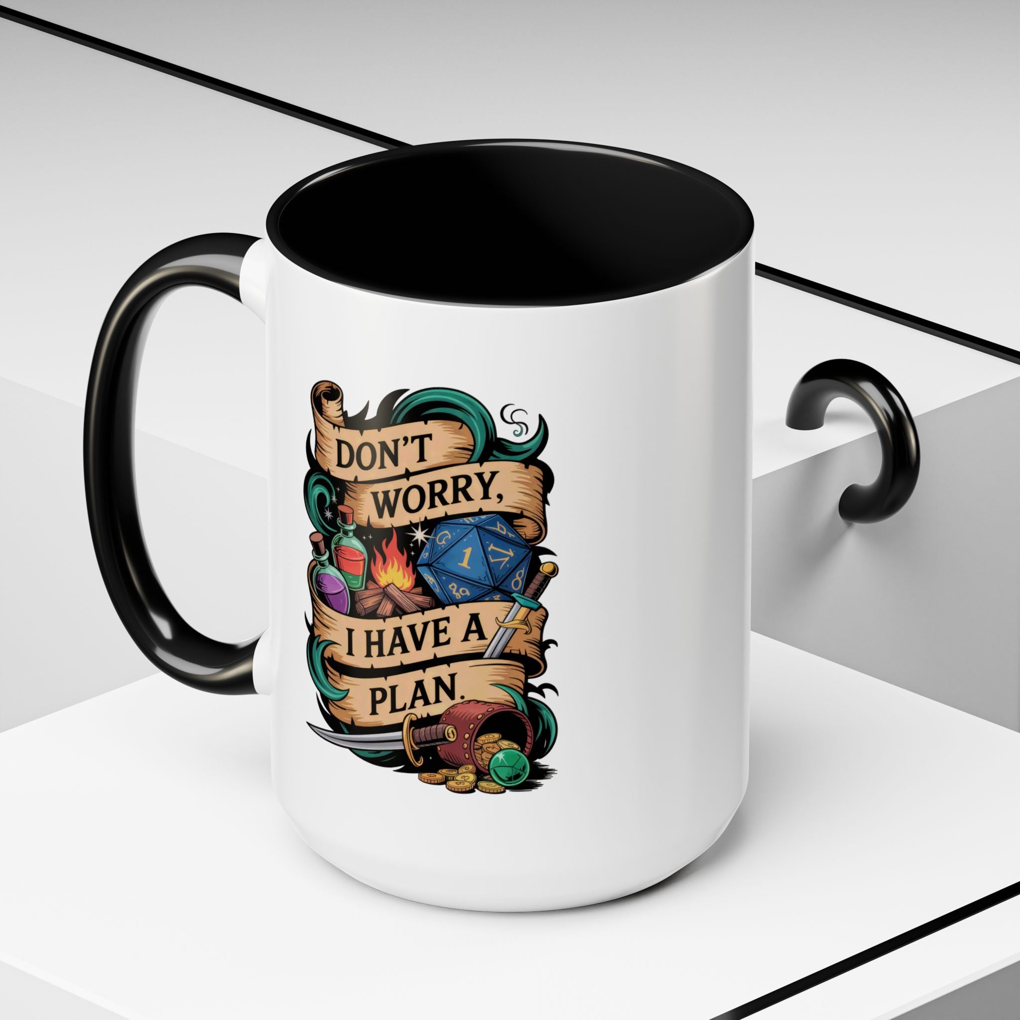 DnD Coffee Mug | Don't Worry I Have a Plan Dungeons and Dragons Gift
