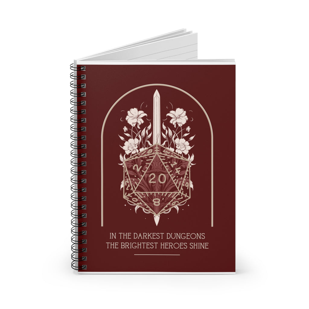 D20 DnD Spiral Notebook | Dungeons and Dragons Birthday Christmas Valentines Gifts