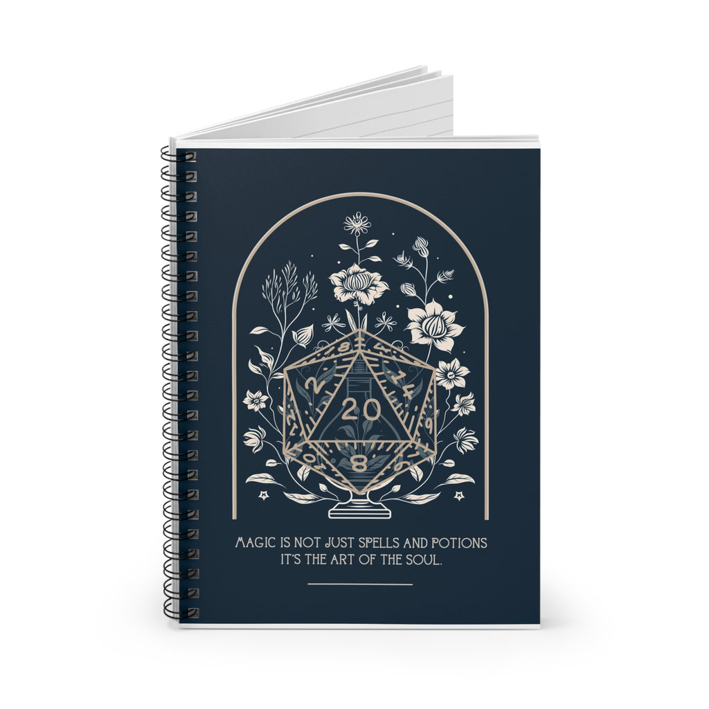 D20 DnD Spiral Notebook | Dungeons and Dragons Birthday Christmas Valentines Gifts