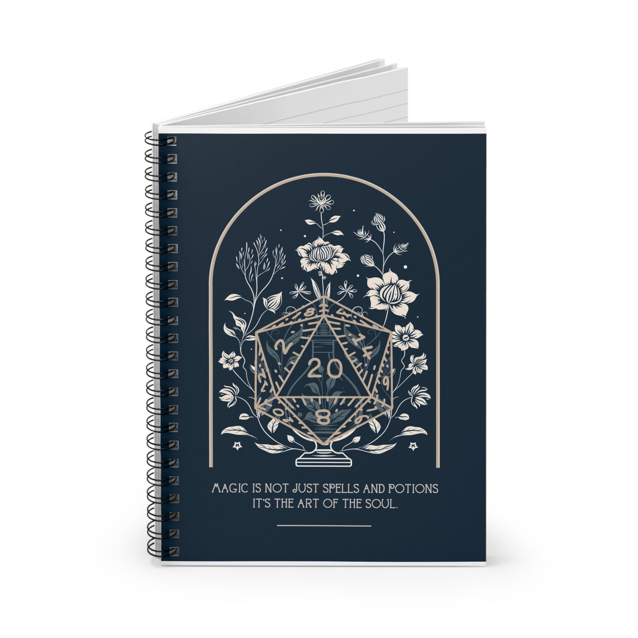 D20 DnD Spiral Notebook | Dungeons and Dragons Birthday Christmas Valentines Gifts