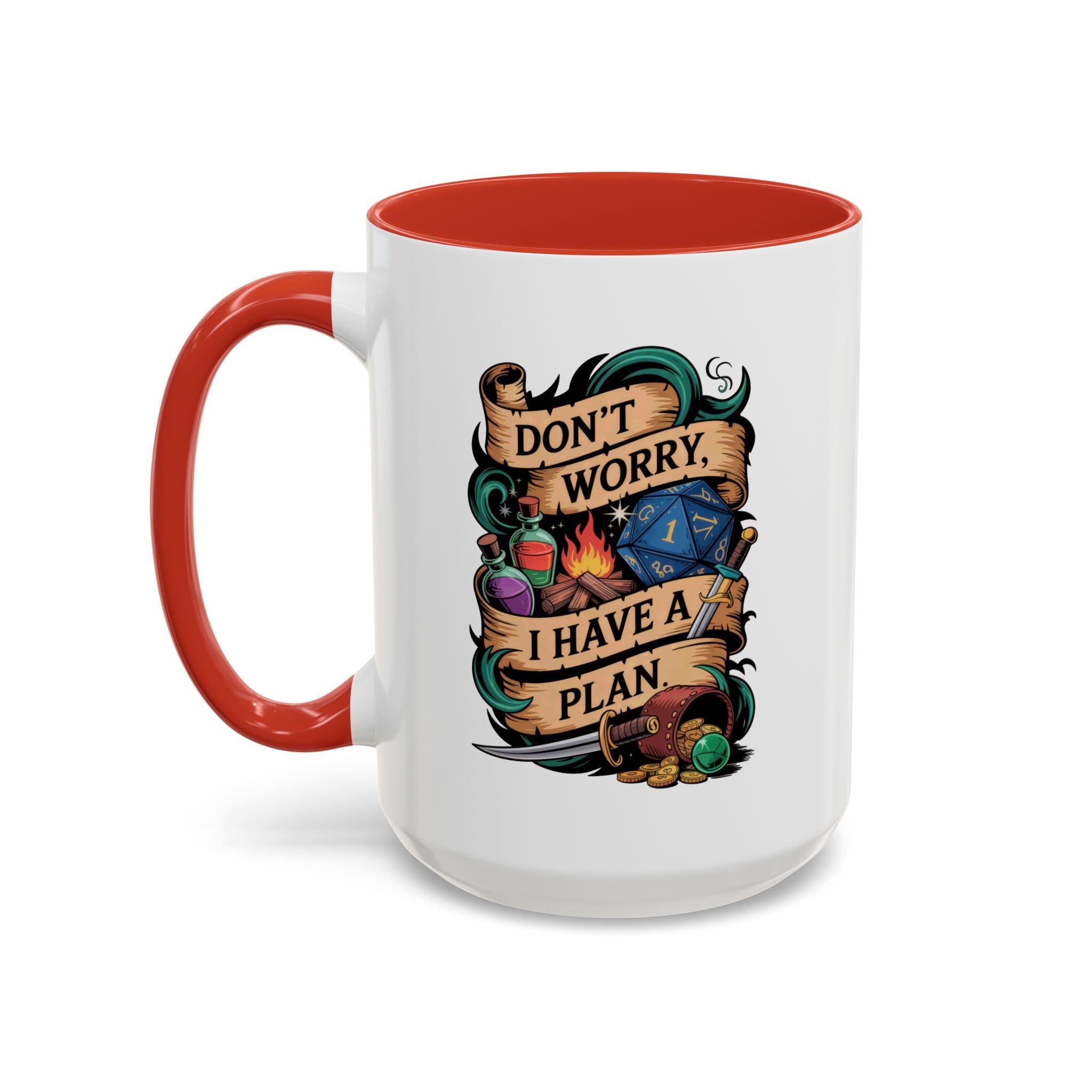 DnD Coffee Mug | Don't Worry I Have a Plan Dungeons and Dragons Gift