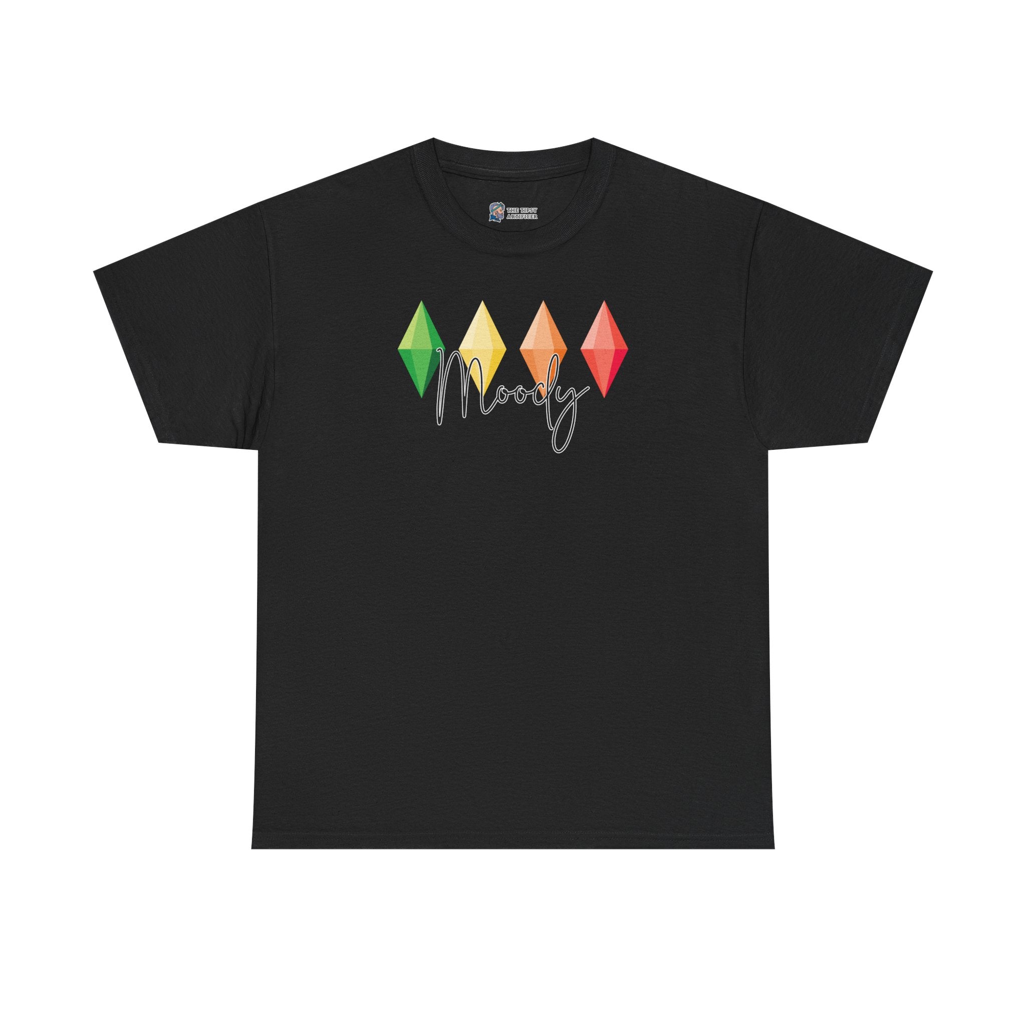 Moody Sims-Inspired Tee | Colorful Plumbob Sims Video Game Graphic T-Shirt