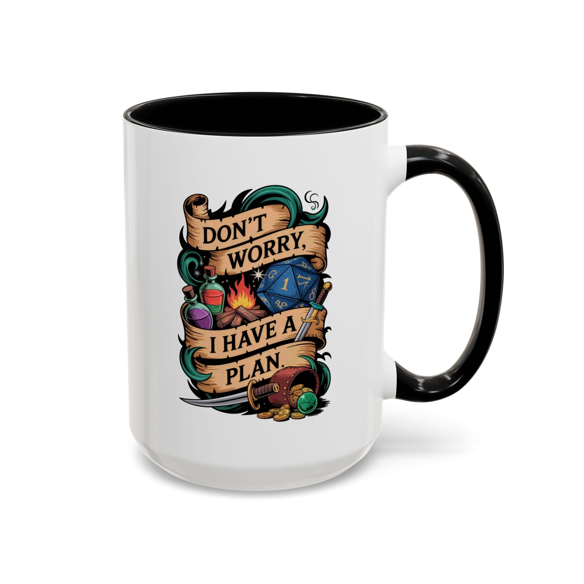 DnD Coffee Mug | Don't Worry I Have a Plan Dungeons and Dragons Gift