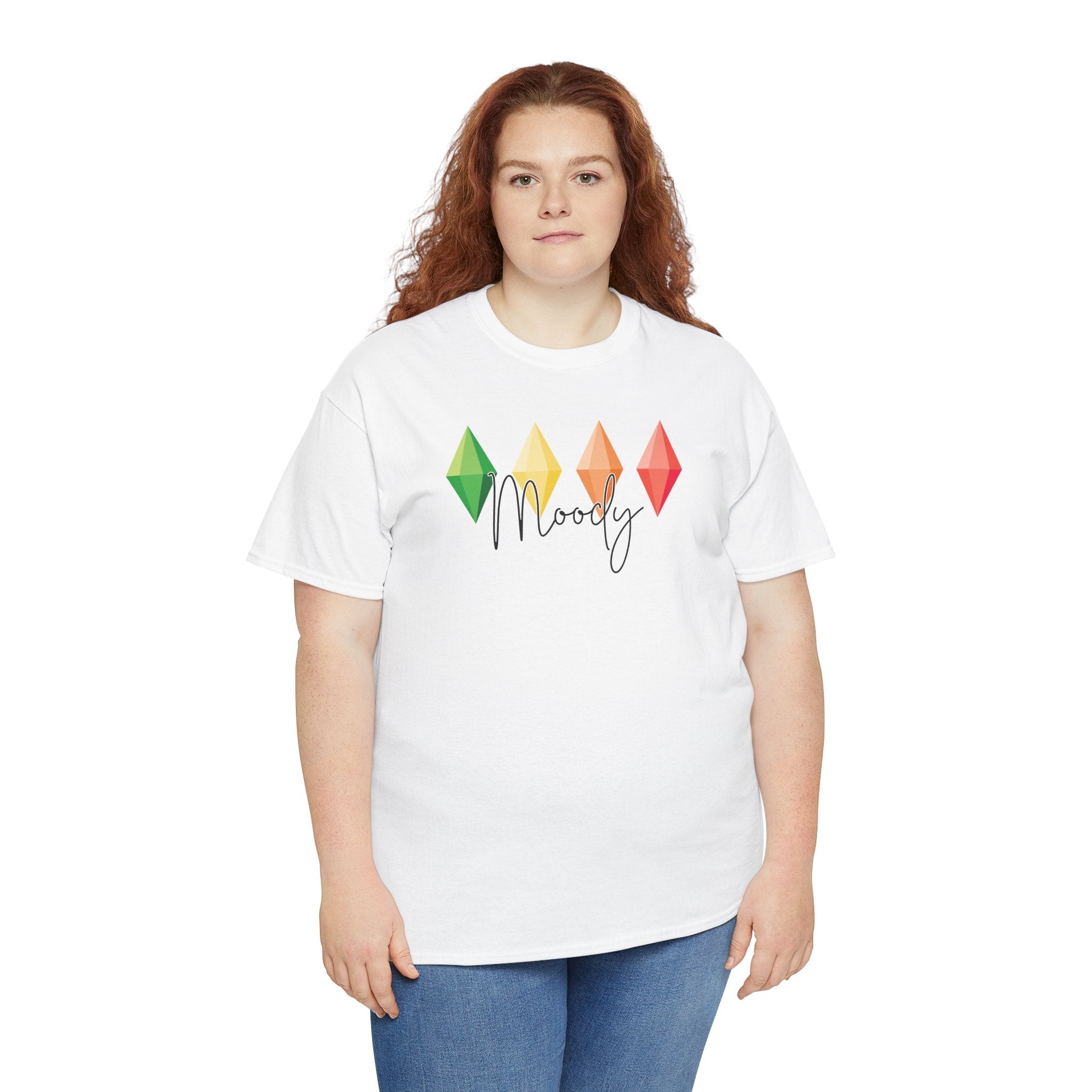 Moody Sims-Inspired Tee | Colorful Plumbob Sims Video Game Graphic T-Shirt